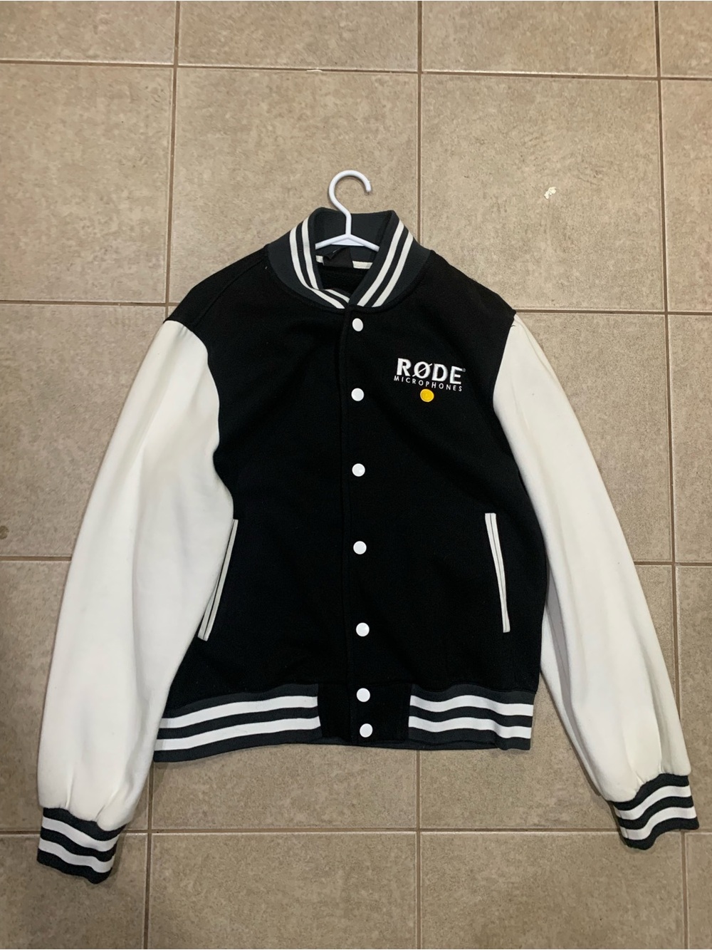 Rode Black & White Varsity Jacket